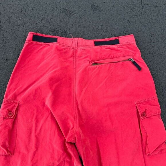 Vintage US Expedition Cargo Pants Red Zippered Y2K Size L - Picture 7 of 9
